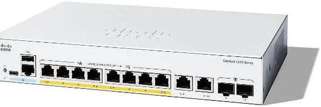 Cisco Catalyst C1200-8FP-2G Ethernet Switch 10 Ports - Manageable - Gigabit Ethernet - 1000Base-X 10/100/1000Base-T - 2 Layer Supported