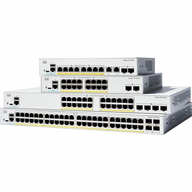 Cisco Catalyst C1200-8P-E-2G 8-Port Gigabit PoE+ Compliant Managed Network Switch (67W)