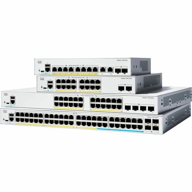 Cisco Catalyst C1300-24P-4G Ethernet Switch 24 Ports Manageable Gigabit Ethernet 10/100/1000Base-T 1000Base-X 3 Layer Supported
