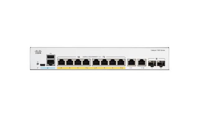 Cisco Catalyst C1300-8FP-2G Ethernet Switch 10 Ports - Manageable - Gigabit Ethernet - 10/100/1000Base-T 1000Base-X - 3 Layer Supported