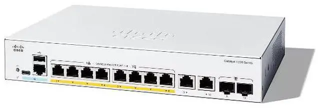 Cisco Catalyst C1300-8FP-2G Ethernet Switch 10 Ports - Manageable - Gigabit Ethernet - 10/100/1000Base-T 1000Base-X - 3 Layer Supported