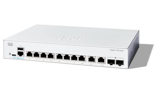 Cisco Catalyst C1300-8T-E-2G Ethernet Switch 10 Ports - Manageable - Gigabit Ethernet - 10/100/1000Base-T 1000Base-X - 3 Layer Supported - 2 SFP Slots - 10.65 W Power Consumption