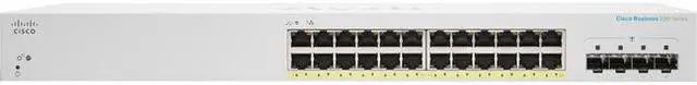 Cisco CBS220-24P-4G 24-Port Gigabit PoE+ Compliant Managed Network Switch with SFP