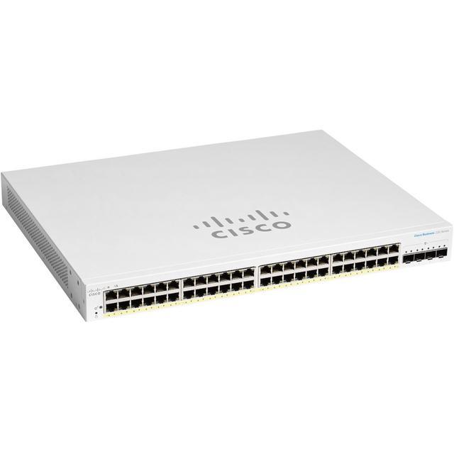 Cisco CBS220-48P-4X Smart Switch 48 Port GE PoE 4x10G SFP+ 3-Year Limited Hardware Warranty (CBS220-48P-4X-NA)