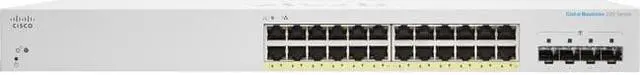 CISCO DESIGNED Business CBS220-24FP-4G Smart Switch 24 Port GE Full PoE 4x1G SFP 3-Year Limited Hardware Warranty (CBS220-24FP-4G-NA)