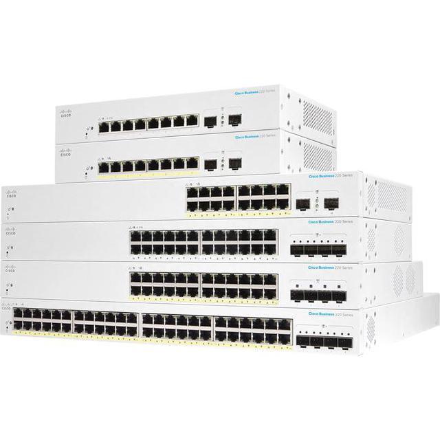 CISCO DESIGNED Business CBS220-8FP-E-2G Smart Switch 8 Port GE Full PoE 2x1G SFP 3-Year Limited Hardware Warranty (CBS220-8FP-E-2G-NA)