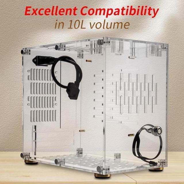 Clear Acrylic ITX Case PC Test Bench Open Air Computer Case 360 Degrees Open Computer Gaming Case