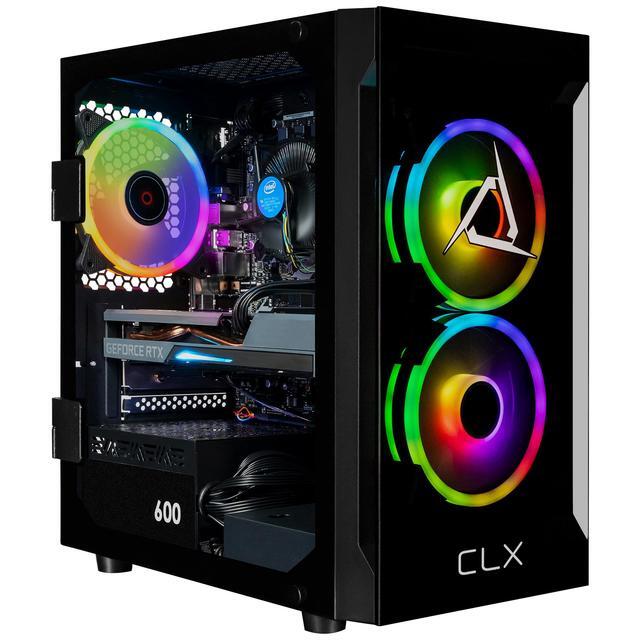 CLX Gaming Desktop - Intel Core I5 14400F 2.5GHz 10-Core Processor 16GB DDR5 Memory GeForce RTX 4060 8GB GDDR6 Graphics 1TB NVMe M.2 SSD WiFi Win 11 Home 64-bit
