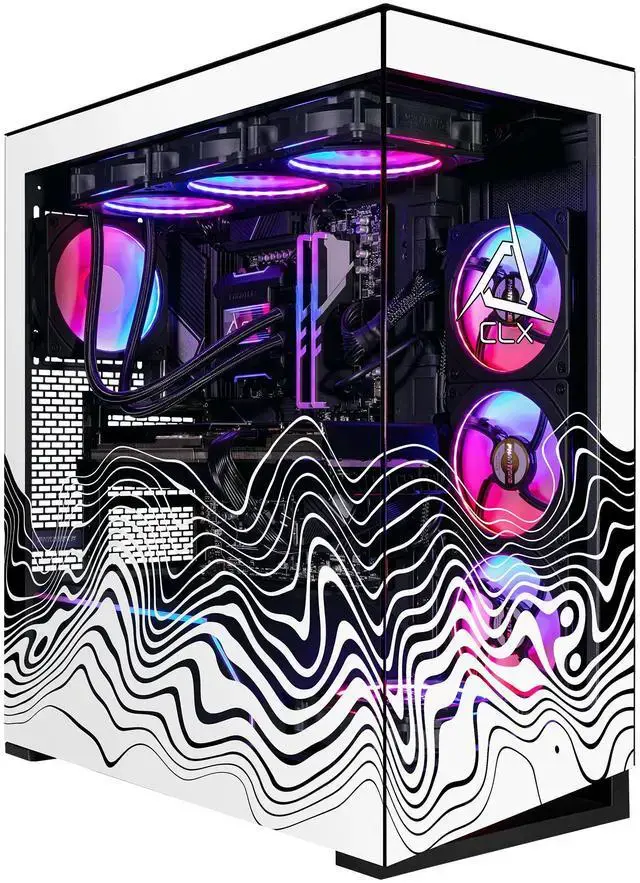 CLX Horus Gaming Desktop - AMD Ryzen 7 9800X3D 4.7GHz 8-Core Processor 64GB DDR5 Memory GeForce RTX 5070 Ti 16GB GDDR7 Graphics 2TB NVMe M.2 SSD 6TB HDD WiFi Win 11 Home 64-bit