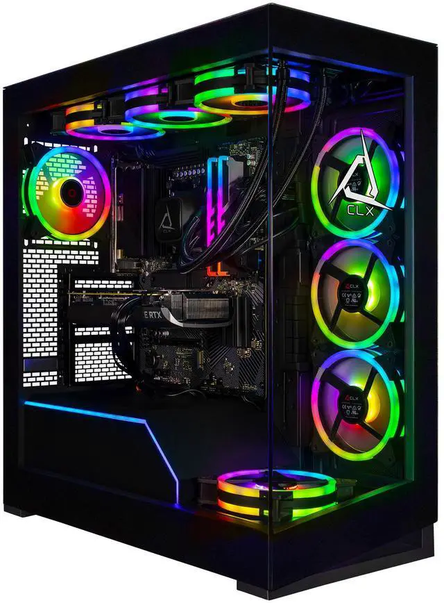 CLX Horus Gaming Desktop - AMD Ryzen 9 9950X 4.3GHz 16-Core Processor 96GB DDR5 Memory GeForce RTX 5080 16GB GDDR7 Graphics 2TB NVMe M.2 SSD 8TB HDD WiFi Win 11 Home 64-bit