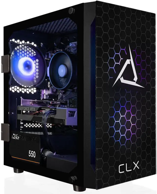 CLX SET Gaming Desktop - AMD Ryzen 5 8400F 4.2GHz 6-Core Processor 32GB DDR5 Memory GeForce RTX 5060 Ti 8GB GDDR7 Graphics 2TB NVMe M.2 SSD WiFi Win 11 Home 64-bit