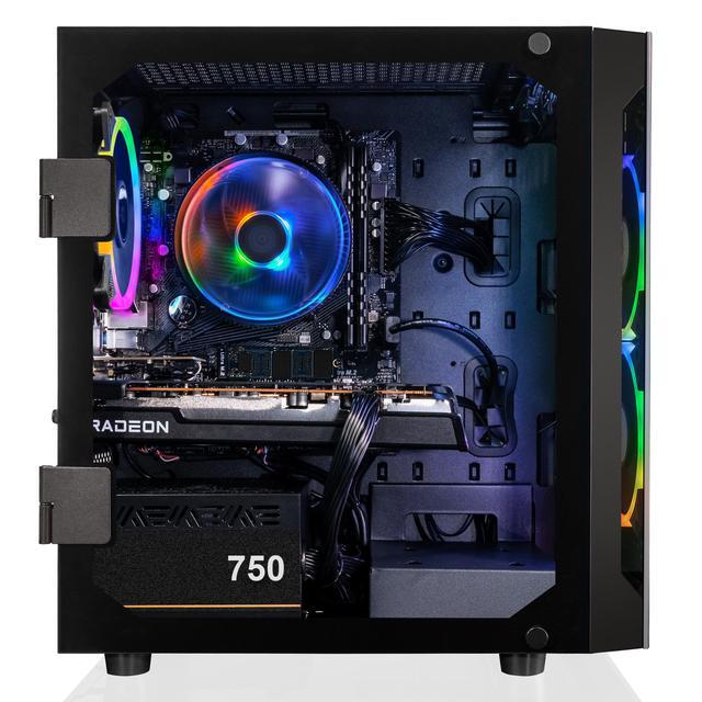 CLX SET Gaming Desktop - AMD Ryzen 7 5700X 3.4GHz 8-Core Processor 16GB DDR4 Memory Radeon RX 7600 8GB GDDR6 Graphics 1TB SSD 2TB HDD WiFi Windows 11 Home 64-bit