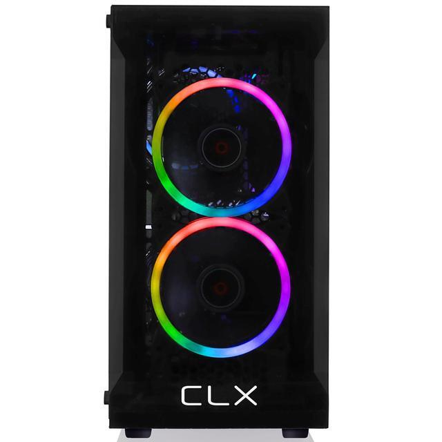 CLX SET Gaming Desktop - AMD Ryzen 7 5700X 3.4GHz 8-Core Processor 16GB DDR4 Memory Radeon RX 7600 8GB GDDR6 Graphics 1TB SSD 2TB HDD WiFi Windows 11 Home 64-bit