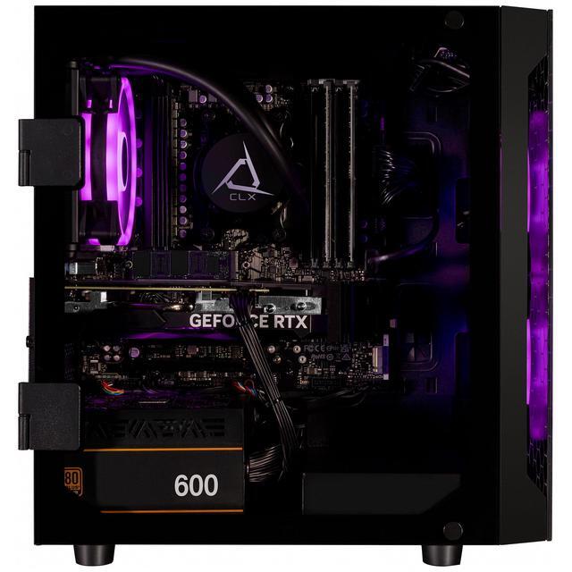 CLX SET Gaming Desktop - AMD Ryzen 7 7700X 4.5GHz 8-Core Processor 32GB DDR5 Memory GeForce RTX 4060 8GB GDDR6 Graphics 1TB NVMe M.2 SSD 2TB HDD WiFi Win 11 Home 64-bit