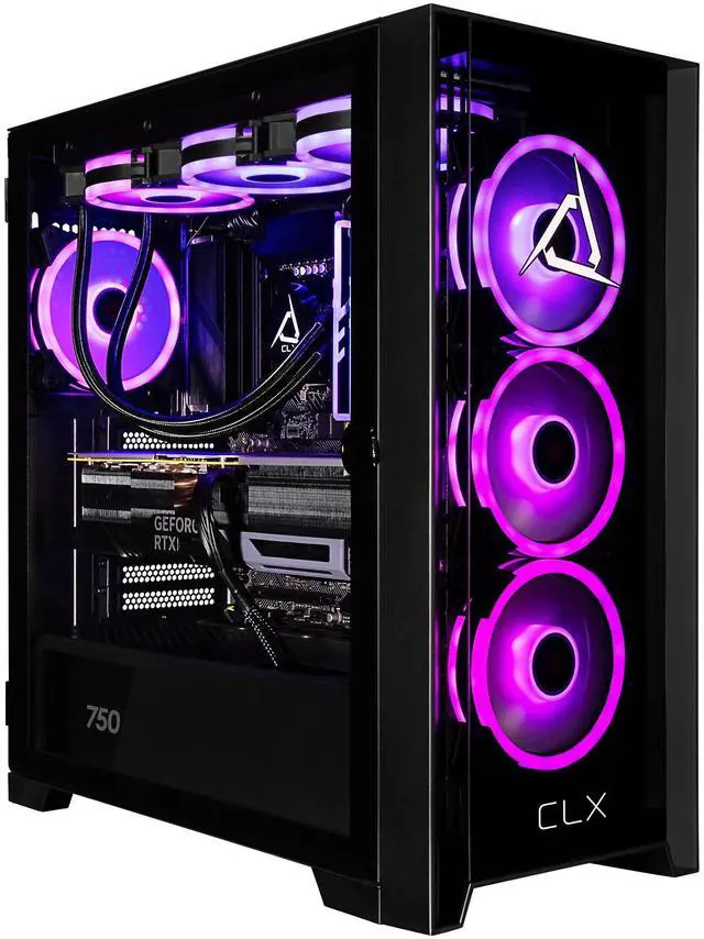 CLX SET Gaming Desktop - AMD Ryzen 7 7800X3D 4.2GHz 8-Core Processor 32GB DDR5 Memory GeForce RTX 5070 12GB GDDR7 Graphics 2TB NVMe M.2 SSD WiFi Win 11 Home 64-bit