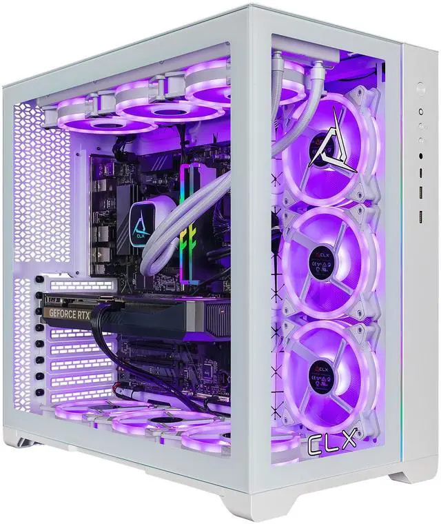 CLX SET Gaming Desktop - AMD Ryzen 7 7800X3D 4.2GHz 8-Core Processor 64GB DDR5 Memory GeForce RTX 5070 12GB GDDR7 Graphics 2TB NVMe M.2 SSD 6TB HDD WiFi Win 11 Home 64-bit