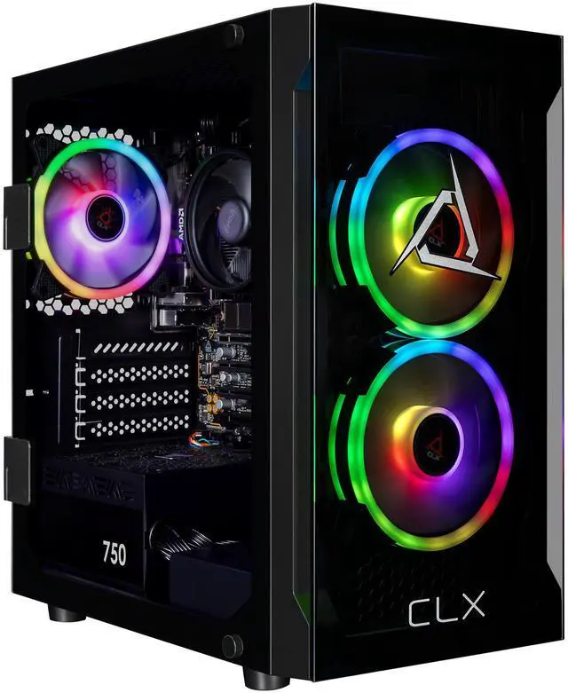 CLX SET Gaming Desktop - AMD Ryzen 7 8700G 4.2GHz 8-Core Processor 16GB DDR5 Memory Radeon 780M 4GB Shared Graphics 1TB NVMe M.2 SSD WiFi Win 11 Home 64-bit