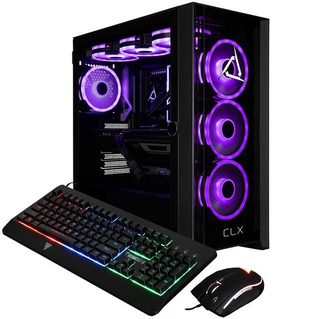 CLX SET Gaming Desktop - AMD Ryzen 7 9800X3D 4.7GHz 8-Core Processor 32GB DDR5 Memory GeForce RTX 4070 SUPER 12GB GDDR6X Graphics 1TB NVMe M.2 SSD 4TB HDD WiFi Win 11 Home 64-bit