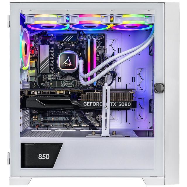 CLX SET Gaming Desktop - AMD Ryzen 9 9900X 4.4GHz 12-Core Processor 32GB DDR5 Memory GeForce RTX 5080 16GB GDDR7 Graphics 2TB NVMe M.2 SSD WiFi Win 11 Home 64-bit