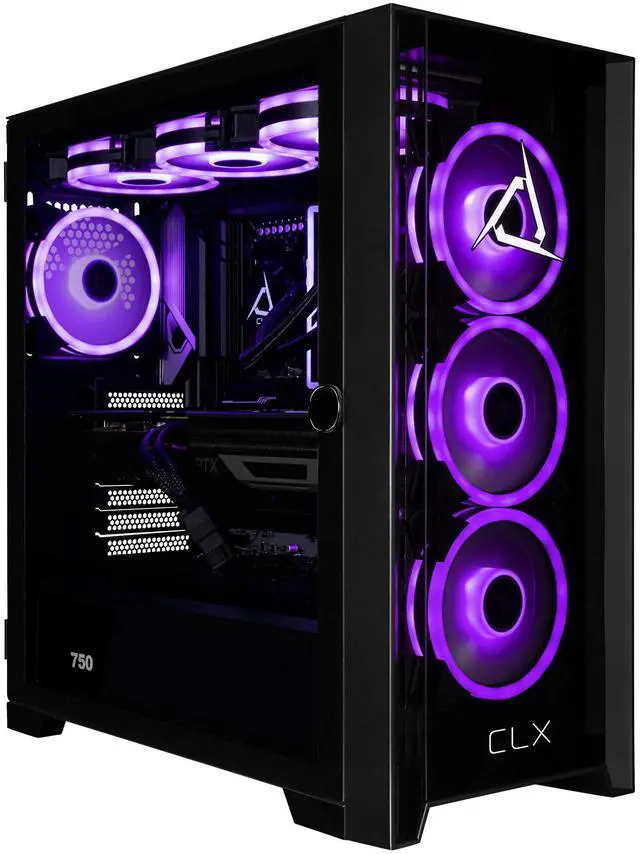 CLX SET Gaming Desktop - AMD Ryzen 9 9900X3D 4.4GHz 12-Core Processor 32GB DDR5 Memory GeForce RTX 5090 32GB GDDR7 Graphics 2TB NVMe M.2 SSD WiFi Win 11 Home 64-bit