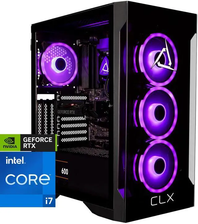 CLX SET Gaming Desktop - Intel Core i7 13700KF 3.4GHz 16-Core Processor 32GB DDR5 Memory GeForce RTX 4060 8GB GDDR6 Graphics 1TB NVMe M.2 SSD 4TB HDD WiFi Win 11 Home 64-bit