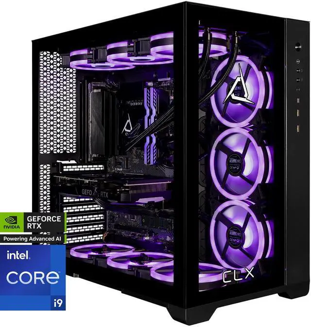 CLX SET Gaming Desktop - Intel Core i9 14900KF 3.2GHz 24-Core Processor 64GB DDR5 Memory GeForce RTX 5070 12GB GDDR7 Graphics 2TB NVMe M.2 SSD 6TB HDD WiFi Win 11 Home 64-bit