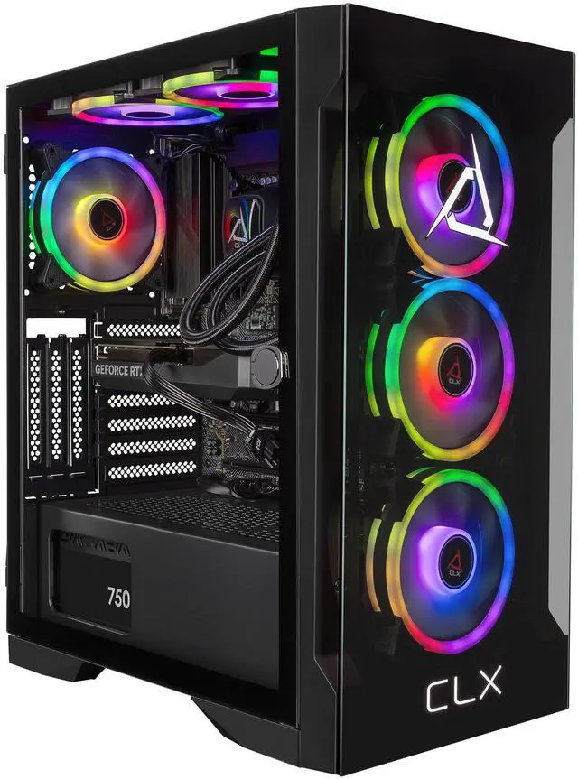 CLX SET Gaming Desktop - Intel Core i9 14900KF 3.2GHz 24-Core Processor 32GB DDR5 Memory GeForce RTX 5060 Ti 16GB GDDR7 Graphics 2TB NVMe M.2 SSD WiFi Win 11 Home 64-bit