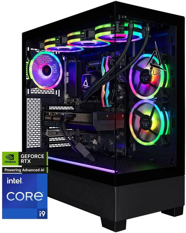 CLX SET Gaming Desktop - Intel Core i9 14900KF 3.2GHz 24-Core Processor 64GB DDR5 Memory GeForce RTX 5080 16GB GDDR7 Graphics 2TB NVMe M.2 SSD 4TB HDD WiFi Win 11 Home 64-bit