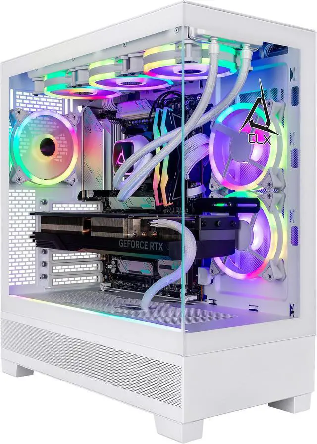 CLX SET Gaming Desktop - Intel Core Ultra 5 245KF 4.2GHz 14-Core Processor 32GB DDR5 Memory GeForce RTX 4060 8GB GDDR6 Graphics 2TB NVMe M.2 SSD 4TB HDD WiFi Win 11 Home 64-bit