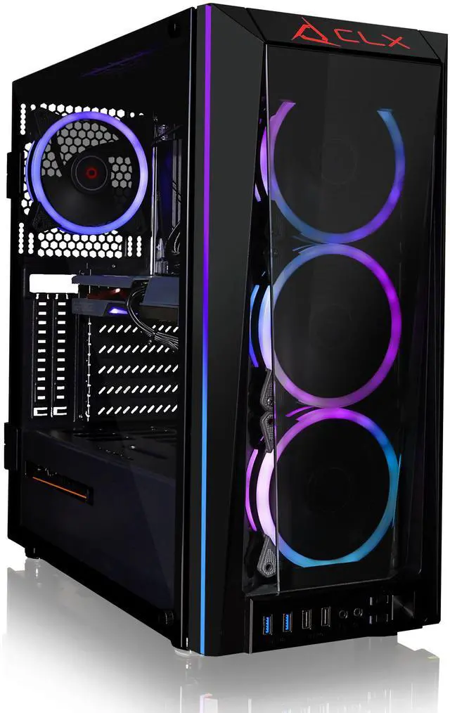 CLX SET Gaming Desktop - Liquid Cooled AMD Ryzen 9 5900X 3.7GHz 12-Core Processor 32GB DDR4 Memory GeForce RTX 3060 12GB GDDR6 Graphics 500GB SSD 4TB HDD WiFi Windows 11 Home 64-bit