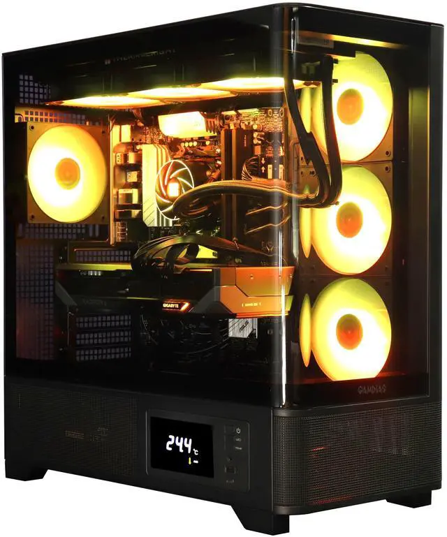 Cobratype Anaconda Gaming PC - AMD Ryzen 9800X3D RTX 5070 360mm AIO Liquid Cooler 32 GB DDR5 RAM 2 TB NVMe Windows 11 Home - Gaming Desktop