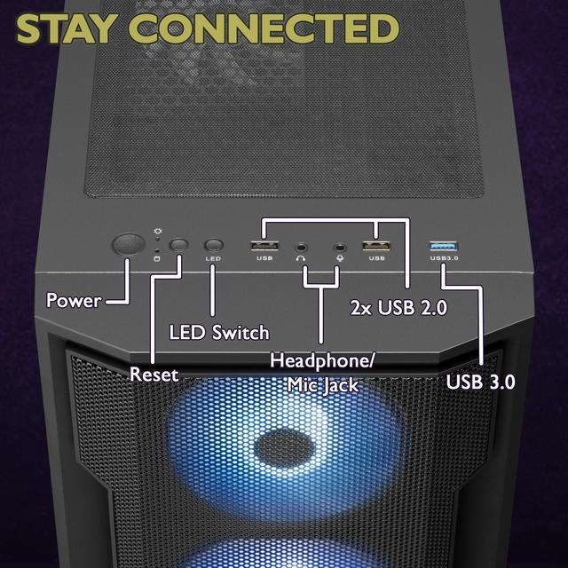 Cobratype Anaconda Gaming PC - Intel Core I5-12400F RTX 4060 16 GB DDR4 RAM 1 TB NVMe Windows 11 Home - Gaming Desktop