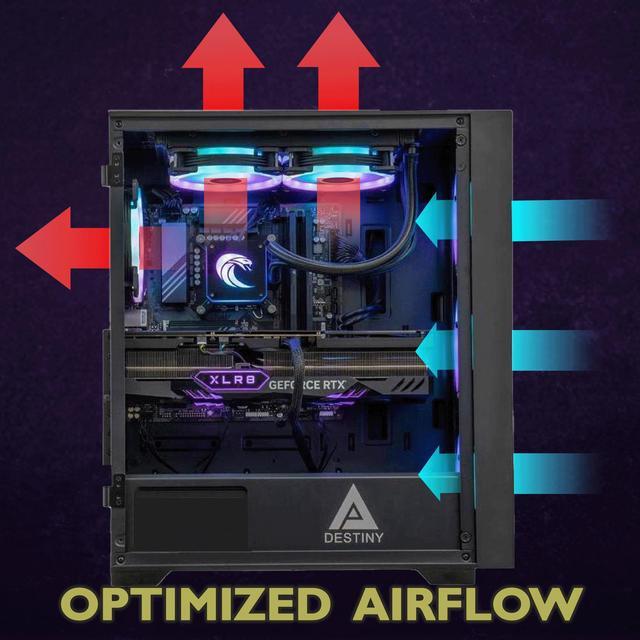 Cobratype Python Gaming PC - Intel Core I7-13700F RTX 4060 Liquid Cooled 32GB DDR5 RAM 2TB NVMe Windows 11 Home - Gaming Desktop