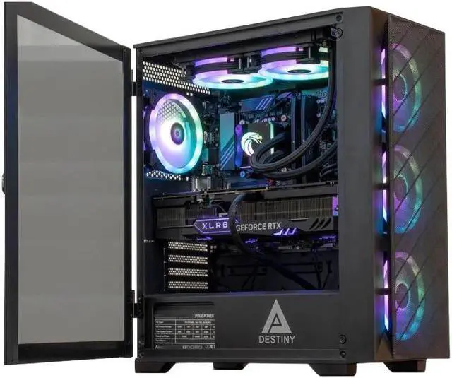 Cobratype Python Gaming PC - Intel Core i7-13700F RTX 4060 Liquid Cooled 32GB DDR5 RAM 2TB NVMe Windows 11 Home - Gaming Desktop