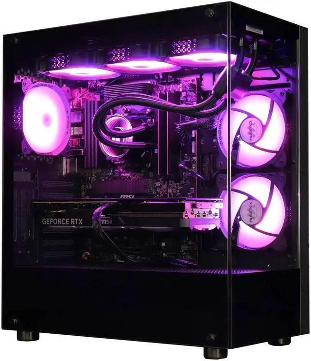 Cobratype Titanoboa Gaming PC Desktop - AMD Ryzen 7 5700X 3.4 GHz 8-Core 32GB DDR4 RAM 1TB NVMe SSD RTX 4060 8GB 360mm Liquid-Cooled AIO RGB Fans WIFI &Bluetooth Win 11 Pro 64bit