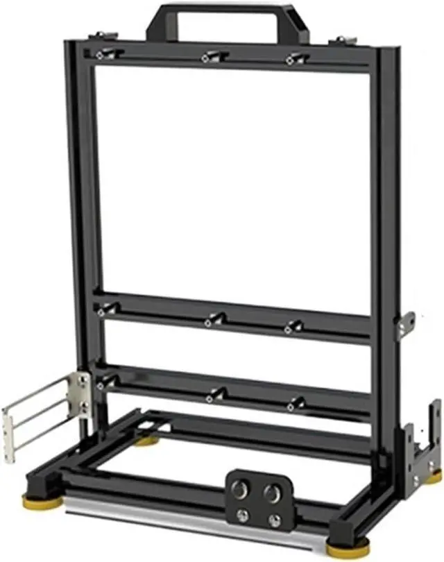 Computer Case DIY Gamers Cabinet ITX MATX PC Case Open Frame Aluminum Creative ATX Desktop Gaming Computer Chassis Rack Dynamic(ATX-Black) 1