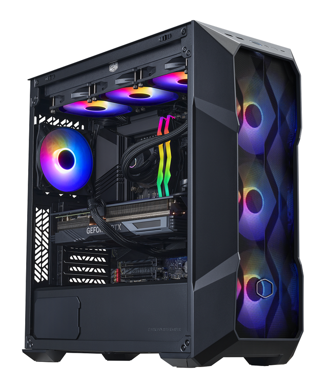 Cooler Master TD5 Pro - Intel Core Ultra 7-265KF - Radeon RX 7800 XT - 32GB DDR5 6000MHz - 2TB M.2 NVMe SSD - Windows 11 - 360mm AIO – Gaming PC