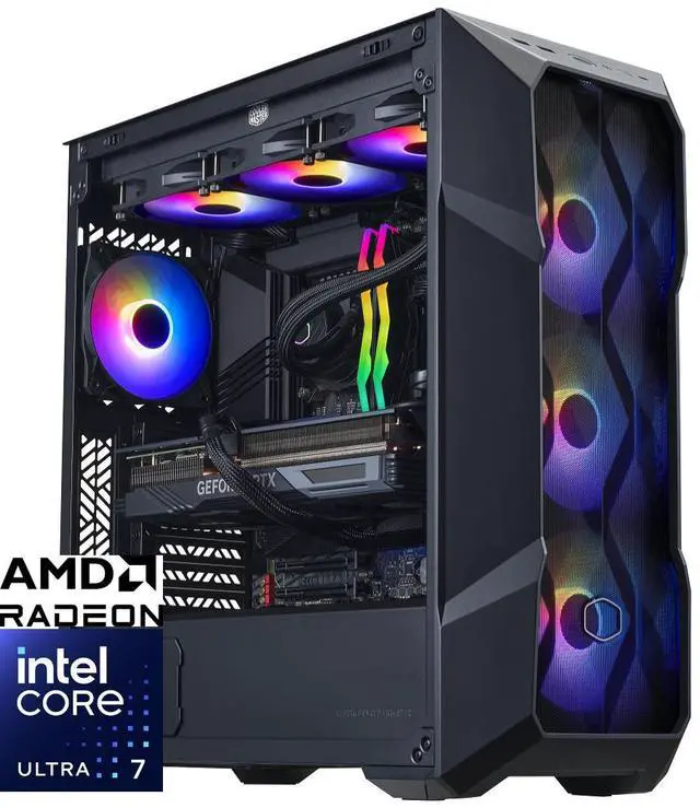 Cooler Master TD5 Pro - Intel Core Ultra 7-265KF - Radeon RX 7900 XT - 32GB DDR5 6000MHz - 2TB M.2 NVMe SSD - Windows 11 - 360mm AIO - Gaming PC