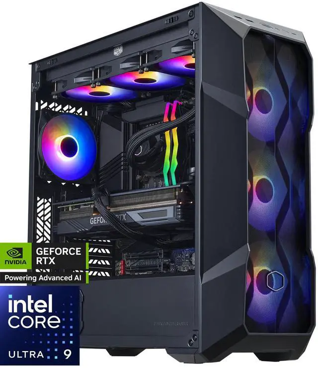 Cooler Master TD5 Pro - Intel Core Ultra 9-285K - GeForce RTX 5090 - 32GB DDR5 6000MHz - 2TB M.2 NVMe SSD - Windows 11 - 360mm AIO - Gaming PC (AYG-M6C9-N69GIA32-N1)