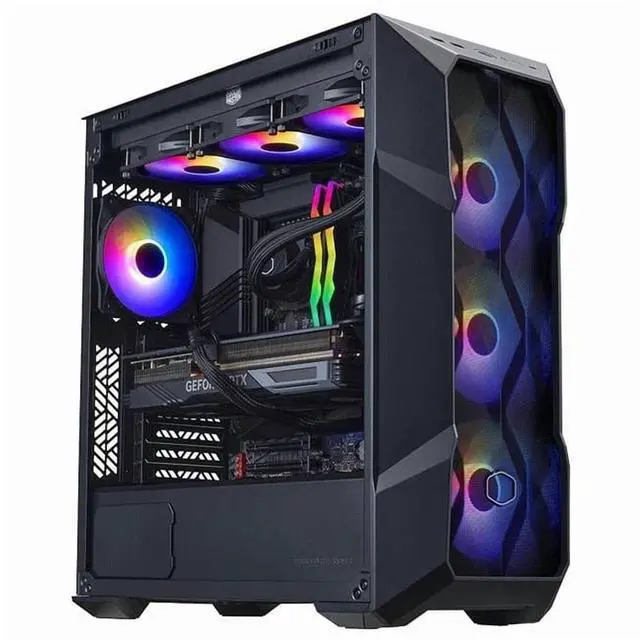 CoolerMaster TD5 Pro Liquid Cooled VR-Ready Gaming Desktop Computer Intel Core Ultra 7 265F 2.4GHz 32GB RAM 2TB SSD NVIDIA GeForce RTX 5080 16GB Windows 11 Home Black