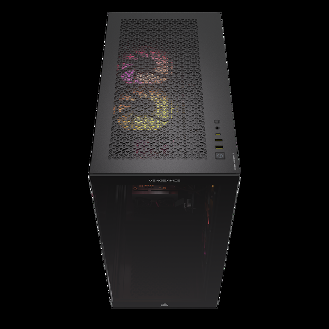 CORSAIR VENGEANCE A7400 Series Gaming PC - Liquid Cooled AMD Ryzen 7 7800X3D CPU - NVIDIA GeForce RTX 5070 Graphics - 32GB CORSAIR VENGEANCE RGB DDR5 Memory