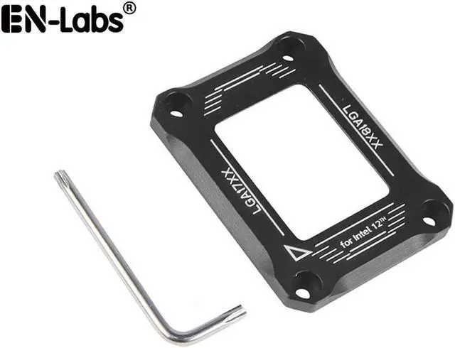 CPU Contact Frame Anti-Bending Buckle for Intel 12th/13th Generation Socket LGA 1700 LGA 1800 Aluminum Corrector Bracket Black