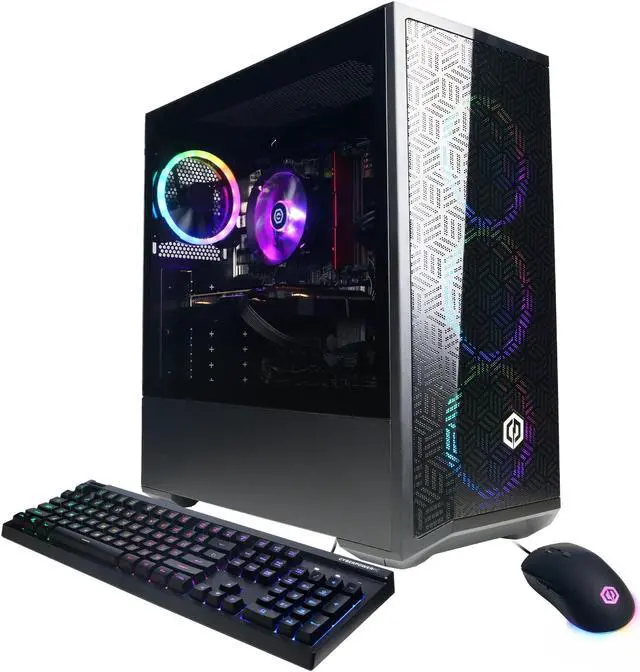 CyberPowerPC Gamer Master Gaming Desktop AMD Ryzen 5-7600 Radeon RX 7600 16GB DDR5 1TB SSD Black (2024)