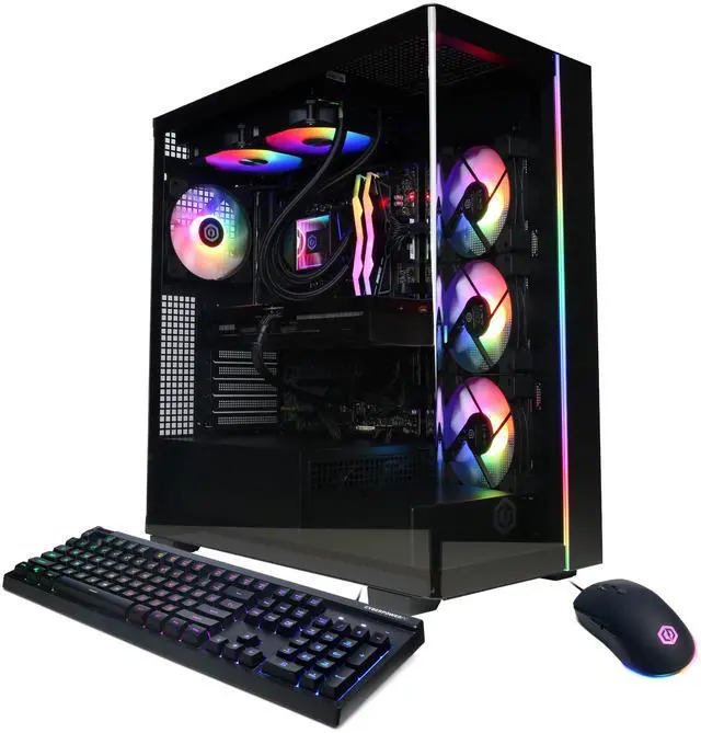 CyberPowerPC Gamer Supreme Liquid Cool GML70060 - AMD Ryzen 7 7800X3D 4.2GHz CPU 32GB DDR5 NVIDIA GeForce RTX 5070 Ti 16GB 2TB PCIe 4.0 NVMe SSD & Win 11 Home