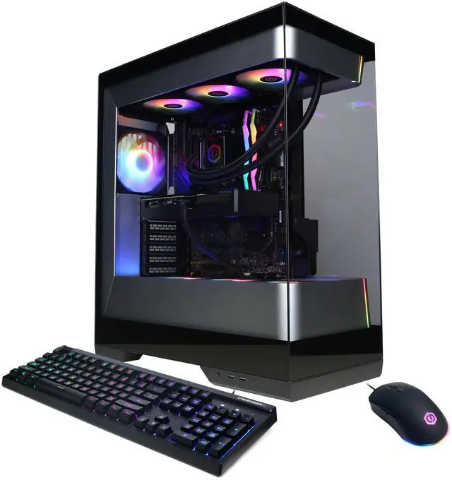 CyberPowerPC Gamer Supreme Liquid Cool GML70320 - AMD Ryzen 9 9900X 4.4GHz CPU 32GB DDR5 NVIDIA GeForce RTX 5070 12GB 2TB PCIe 4.0 NVMe SSD & Win 11 Home
