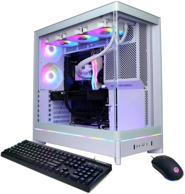 CyberPowerPC Gamer Supreme Liquid Cool GML70390 - AMD Ryzen 9 9900X 4.4GHz CPU 32GB DDR5 AMD Radeon RX 9070 XT 16GB 2TB PCIe 4.0 NVMe SSD & Win 11 Home