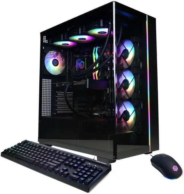 CyberPowerPC Gamer Supreme Liquid Cool GML70420 - AMD Ryzen 9 9900X3D 4.4GHz CPU 32GB DDR5 NVIDIA GeForce RTX 5070 12GB 2TB PCIe 4.0 NVMe SSD & Win 11 Home