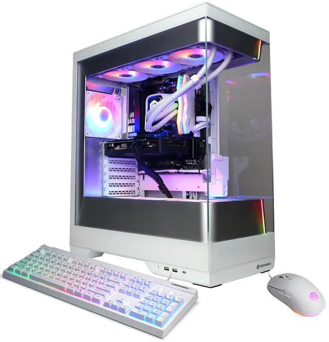 CyberPowerPC Gamer Supreme Liquid Cool GML70840 - AMD Ryzen 7 7800X3D 4.2GHz CPU 32GB DDR5 AMD Radeon RX 9060 XT 16GB 2TB PCIe 4.0 NVMe SSD & Win 11 Home