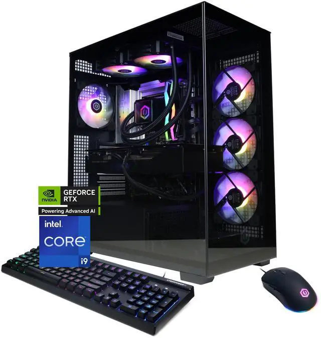 CyberPowerPC Gamer Supreme Liquid Cool GXL70110 - Intel Core i9-14900KF 3.2GHz CPU 32GB DDR5 NVIDIA GeForce RTX 5070 Ti 16GB 2TB PCIe 4.0 NVMe SSD & Win 11 Home