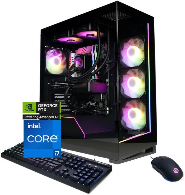 CyberPowerPC Gamer Supreme Liquid Cool GXL70230 - Intel Core i7-14700KF 3.4GHz CPU 32GB DDR5 NVIDIA GeForce RTX 5070 12GB 1TB PCIe 4.0 NVMe SSD & Win 11 Home